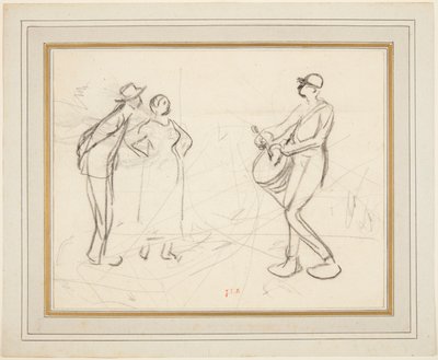 Drie Figuren door Jean Francois Millet