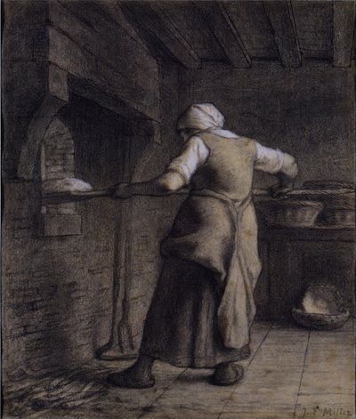 Vrouw die Brood Bakt door Jean Francois Millet