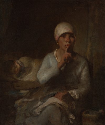Vrouw en kind (Stilte) door Jean Francois Millet