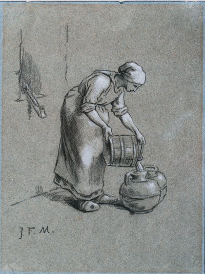 Vrouw bij een Put door Jean Francois Millet