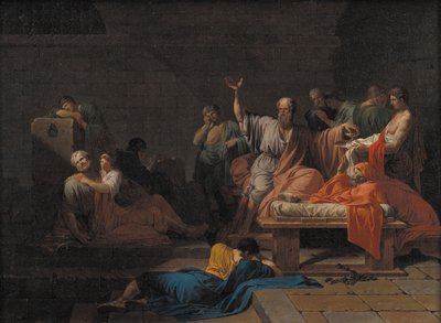De dood van Socrates door Jean François Pierre Peyron