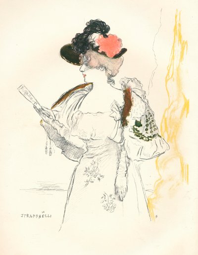 Van een schets in potlood en aquarel, 1901 door Jean Francois Raffaelli