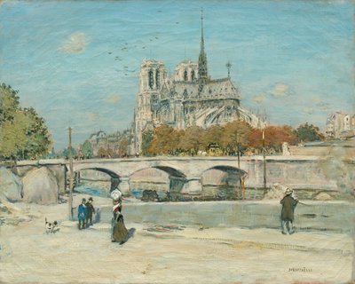 Notre Dame Gezien vanaf de Quai de la Tournelle door Jean Francois Raffaelli
