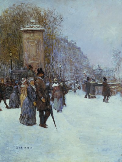 De Promenade in Parijs door Jean Francois Raffaelli