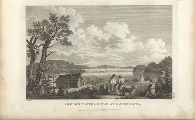 Zicht op de Petropavlovsk Haven door Jean Francois de Galaup La Perouse