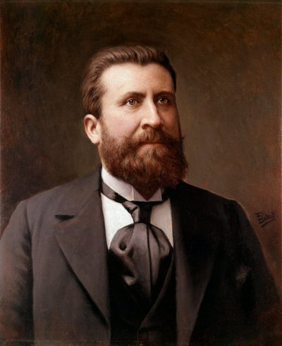 Jean Jaurès, ca. 1900 door Jean François Batut