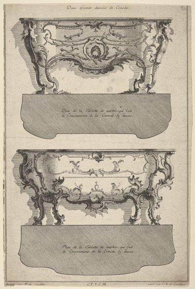 Ontwerpen voor Twee Commodes uit 