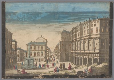 Gezicht op het Theater van Marcellus te Rome door Jean François Daumont (possibly)