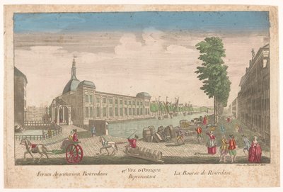 Gezicht op de Beurs te Rotterdam door Jean François Daumont