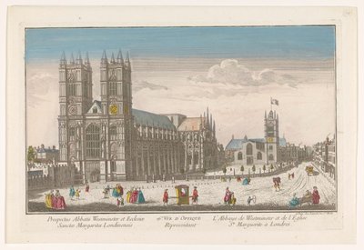 Gezicht op de Westminster Abbey en de kerk St Margaret