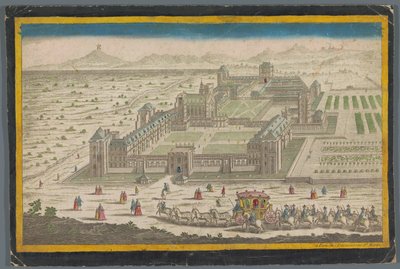 Gezicht op het Château de Vincennes door Jean François Daumont