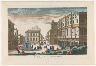 Gezicht op het Theater van Marcellus te Rome door Jean François Daumont