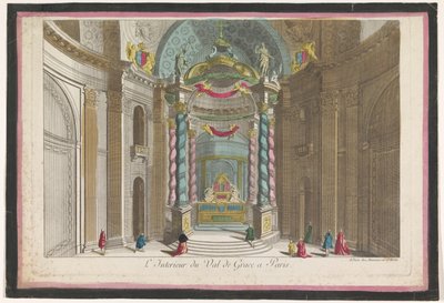 Gezicht op het interieur van de kerk Val-de-Grâce te Parijs door Jean François Daumont