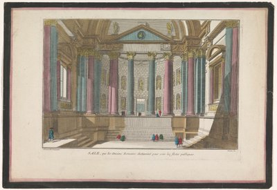 Gezicht op het interieur van een Romeins bouwwerk door Jean François Daumont