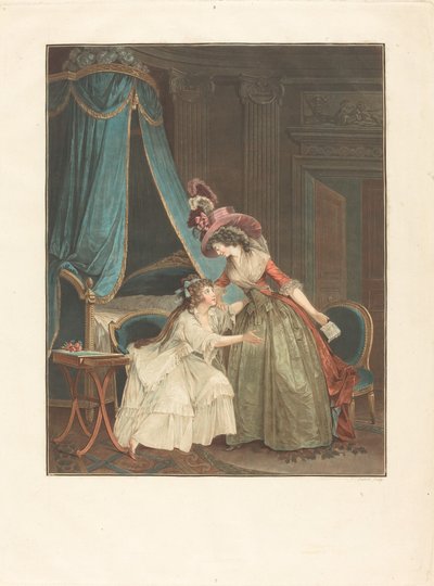 De Onbescheidenheid door Jean François Janinet after Nicolas Lavreince