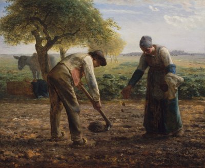 Aardappelplanters door Jean Francois Millet