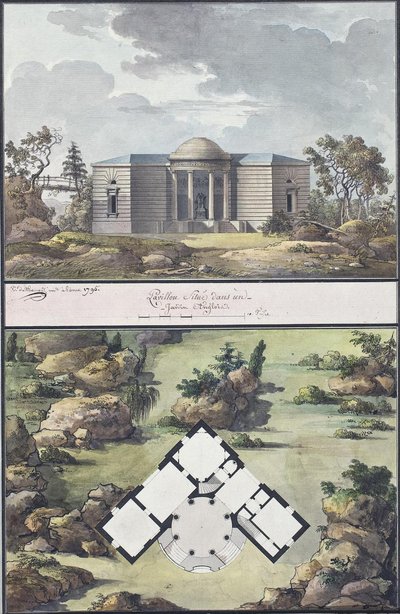Paviljoen in de Engelse tuin, 1795 door Jean François Thomas de Thomon