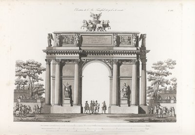 Triomfboog. Uit: Recueil des façades des principaux monuments construits à St.-Pétersbourg, 180 door Jean François Thomas de Thomon