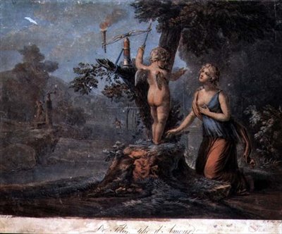 De Semafor van de Liefde, gegraveerd door Pierre Michel Alix (1762-1817) door Jean Frederic (after) Schall