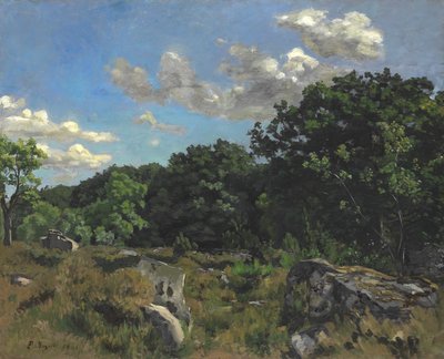 Landschap bij Chailly door Jean Frederic Bazille