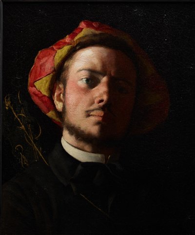 Portret van Paul Verlaine als Troubadour door Jean Frederic Bazille
