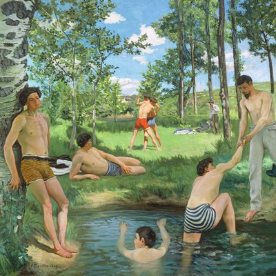 Zomerscène door Jean Frederic Bazille