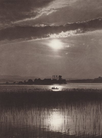 Zwitserland: Het Meer van Zürich, Avond door Jean Gaberell