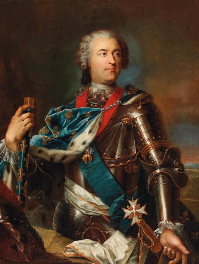 Portret van koning Lodewijk XV van Frankrijk 1710-1774 door Jean Gaspard Heilmann