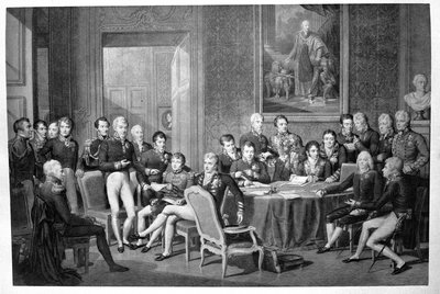 Congres van Wenen (gravure) door Jean Godefroy