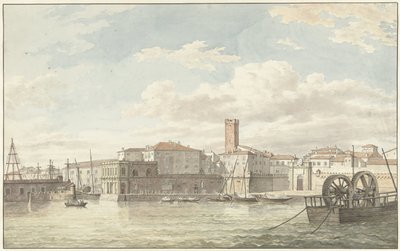 De haven van Civitavecchia door Jean Grandjean