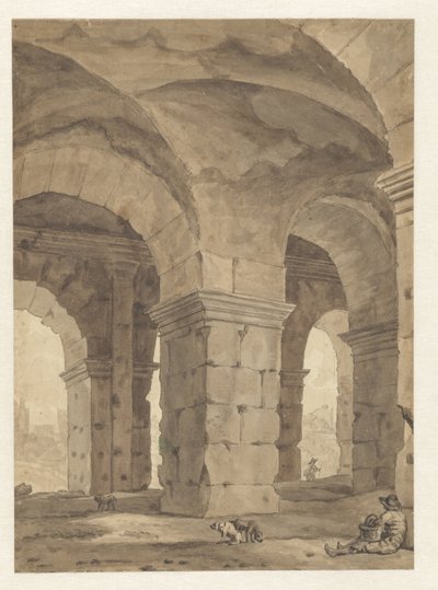 Onder de bogen van het Colosseum door Jean Grandjean