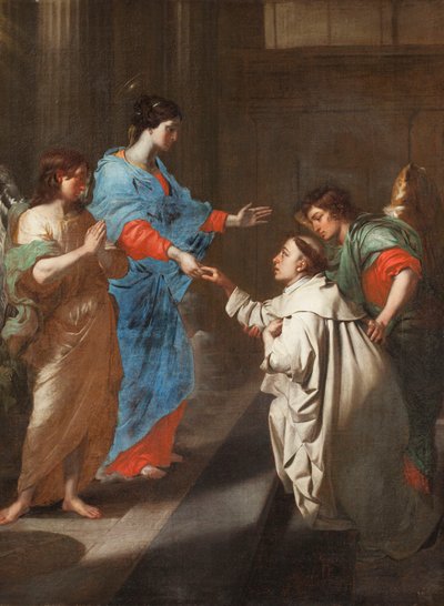 De mystieke verloving van de zalige Hermann Joseph met de Maagd Maria door Jean Guillaume Carlier