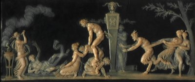 Het spel van haasje-over, 1785 door Jean Guillaume Moitte