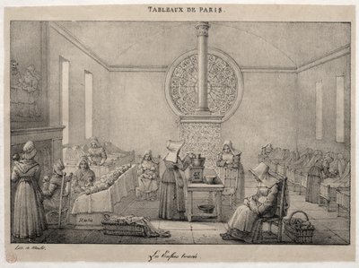 Scènes van Parijs: Het Weeshuis door Jean Henri Marlet