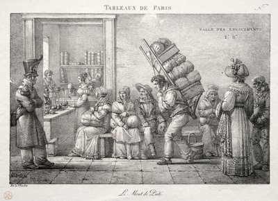 Scènes van Parijs: Het Pandjeshuis door Jean Henri Marlet
