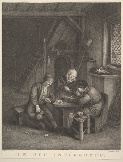 Het Onderbroken Spel Le Jeu interrompu, 1730-68 door Jean Heudelot