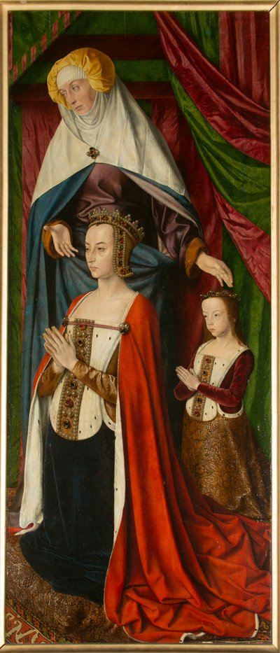 Anne de Beaujeu en haar dochter Suzanne, met Sint Anna (detail) door Jean Hey