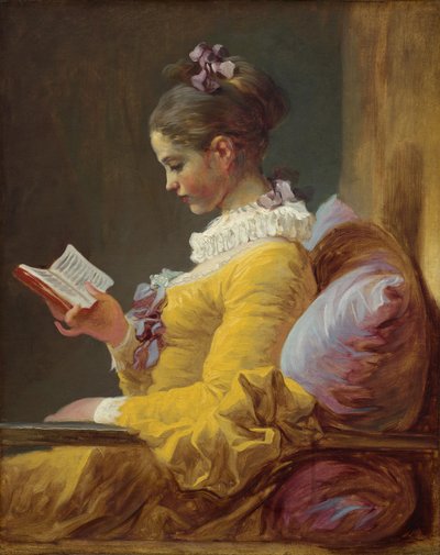 Lezende vrouw door Jean-Honore Fragonard