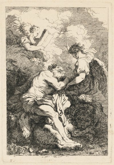 Het visioen van Sint Hiëronymus door Jean Honoré Fragonard after Johann Liss