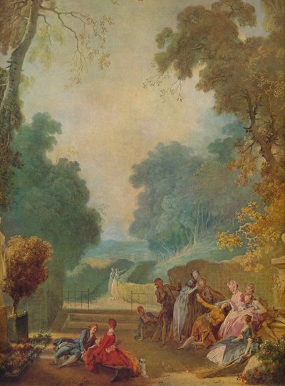 Een spelletje Hot Cockles, ca. 1775-1780 door Jean Honore Fragonard