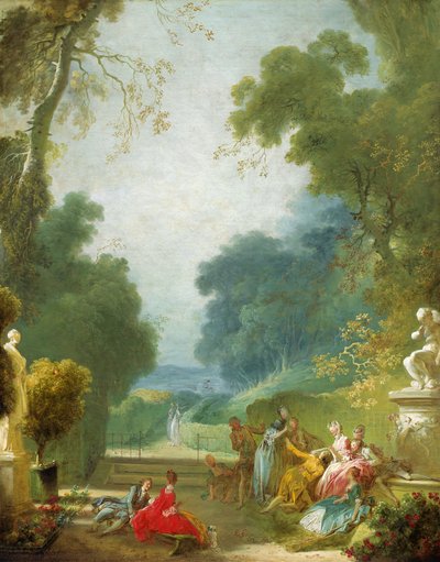 Een Spelletje Hot Cockles, ca. 1775-80 door Jean Honore Fragonard