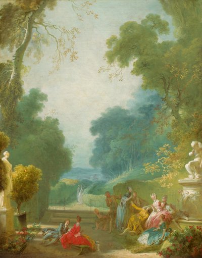 Een Spel van Hot Cockles, ca. 1775-1780 door Jean Honore Fragonard