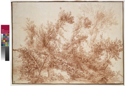 Prieel met twee kinderen door Jean Honore Fragonard