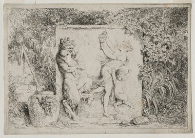 Bacchanalen: De Dans van de Satyr door Jean Honore Fragonard
