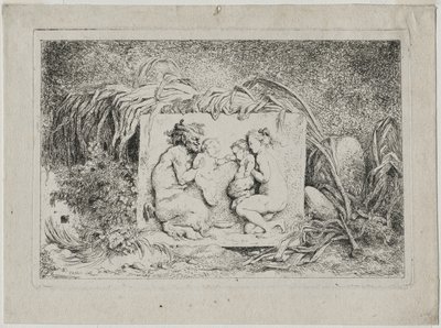 Bacchanalen: De familie van de saters, 1763 door Jean Honore Fragonard