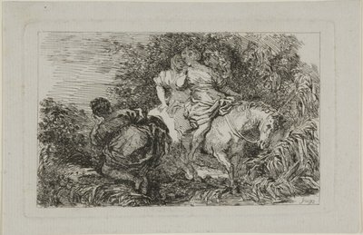 Cloelia en haar metgezellen door Jean Honore Fragonard