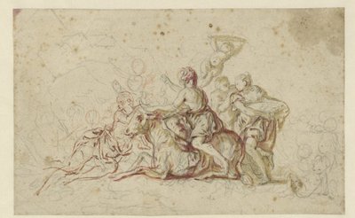 Europa ontvoerd door Jupiter in de gedaante van een stier door Jean Honore Fragonard