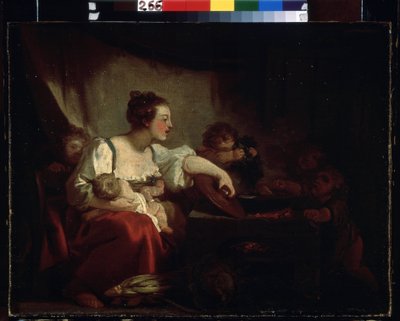 De arme familie door Jean Honore Fragonard