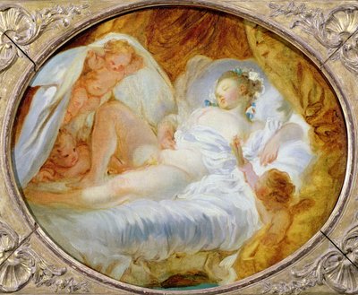 Olieverf op doek door Jean Honore Fragonard