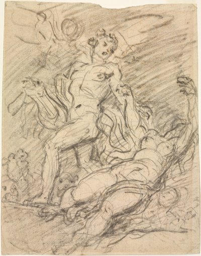 Orpheus en Eurydice recto, ca. 1761 door Jean Honore Fragonard